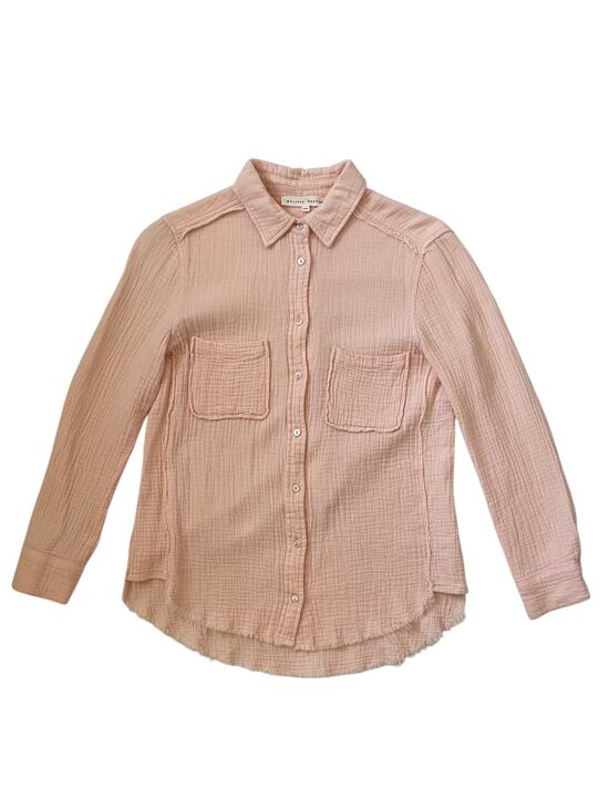 MELISSA NEPTON Tops - Melissa Nepton Gauzy Cotton Long Sleeve Shirt - Pink Top - Blouse - Size XS